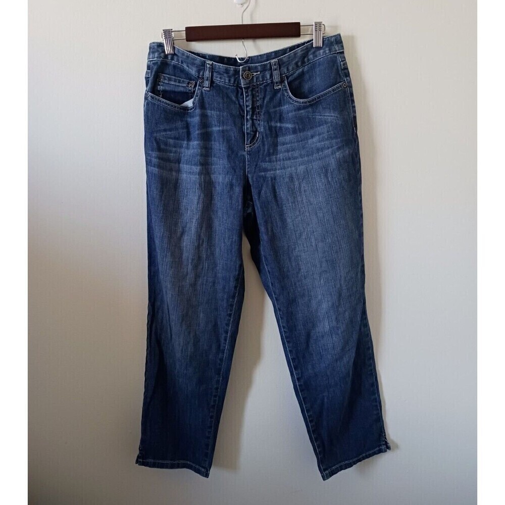 Talbots‎ Jeans Denim Straight Leg High Waist Stretch Blue Size 10